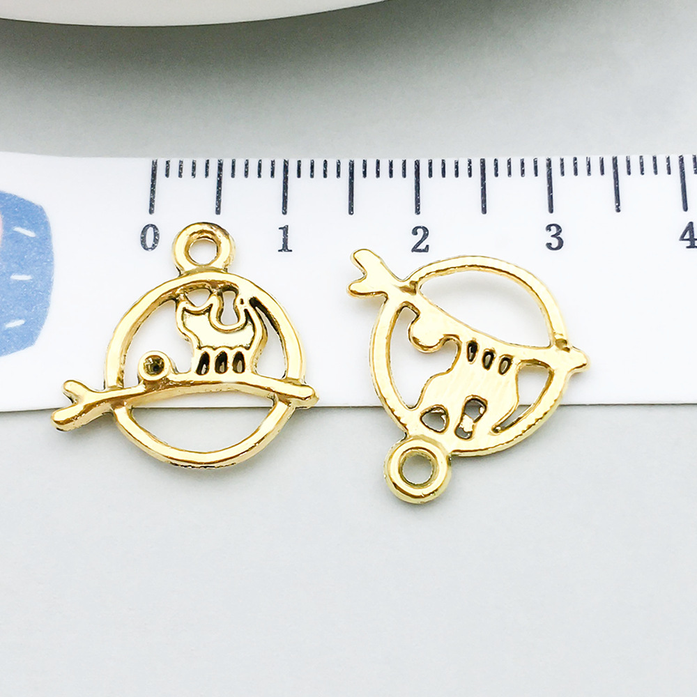 1 ancient gold branch ring cat 19*19mm-1g-20590