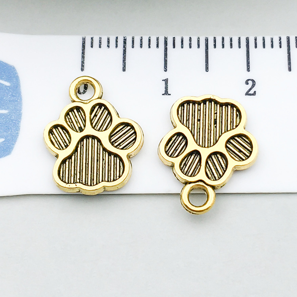 1 ancient gold striped cat claw 14*12mm-0.8g-20604