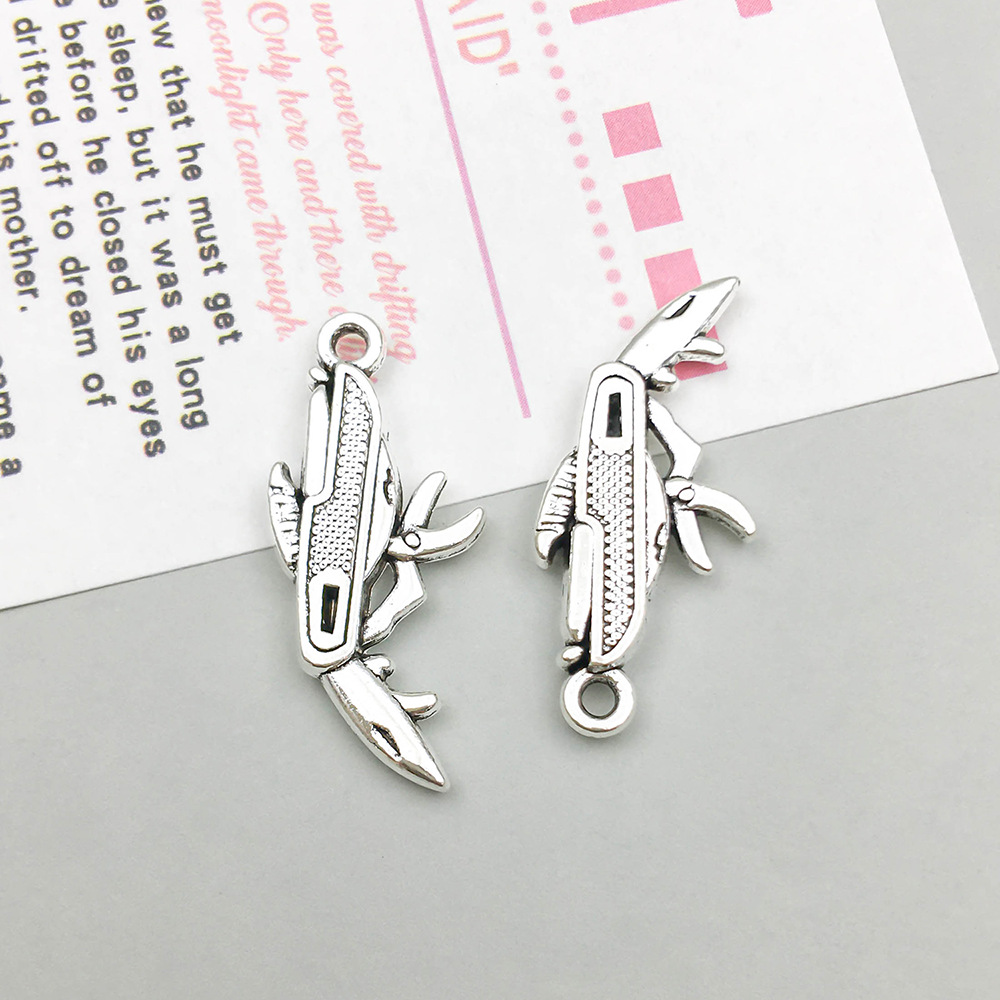 1 ancient silver tool multifunctional knife 11*24mm-1.5g-15891