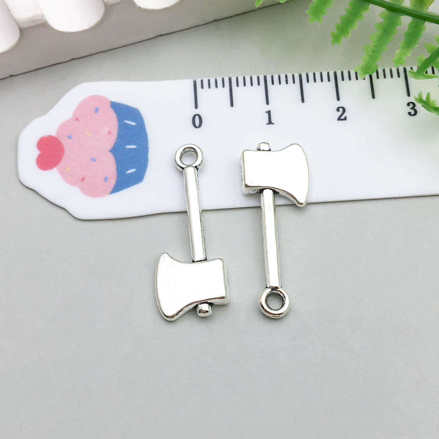 1 ancient silver tool ax 10*25mm-1.2g-11183