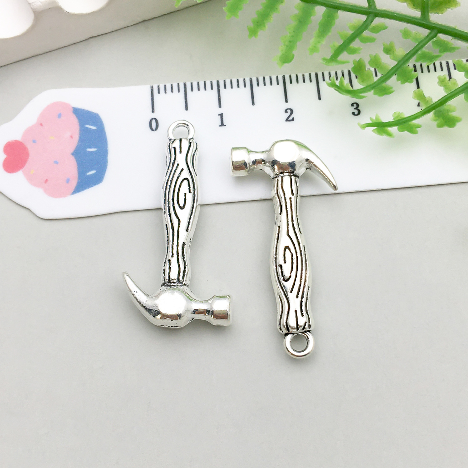 1 ancient silver tool hammer 15*30mm-3.3g-15838