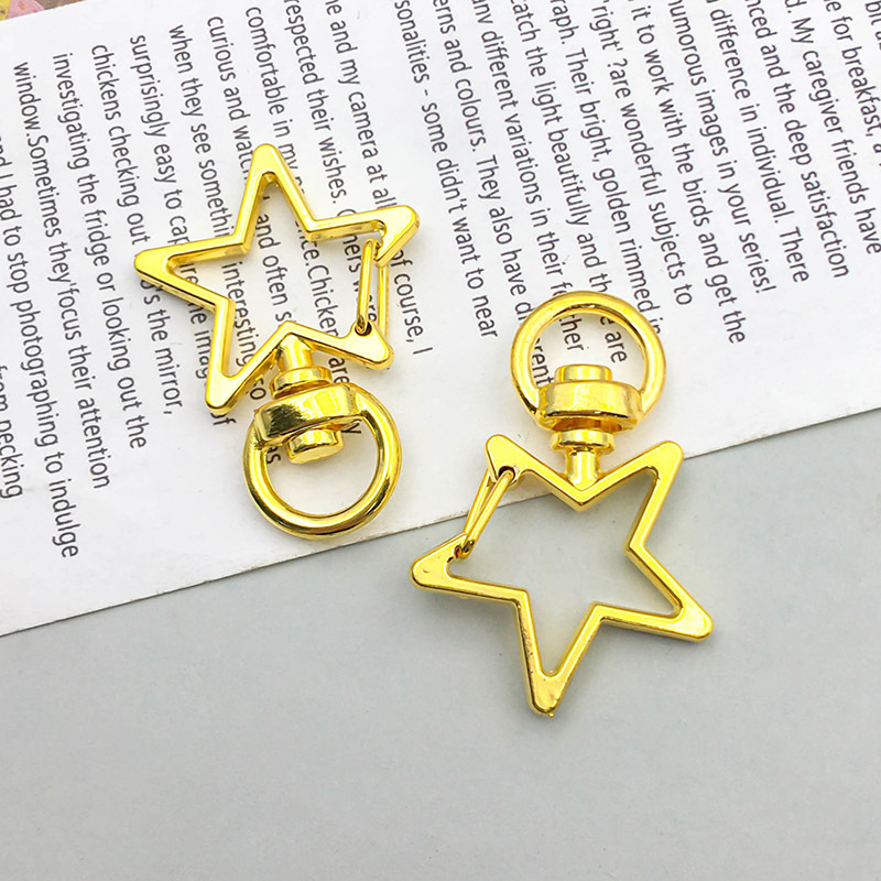 1 golden shell keychain dog buckle 23*33mm-3.6g-12815