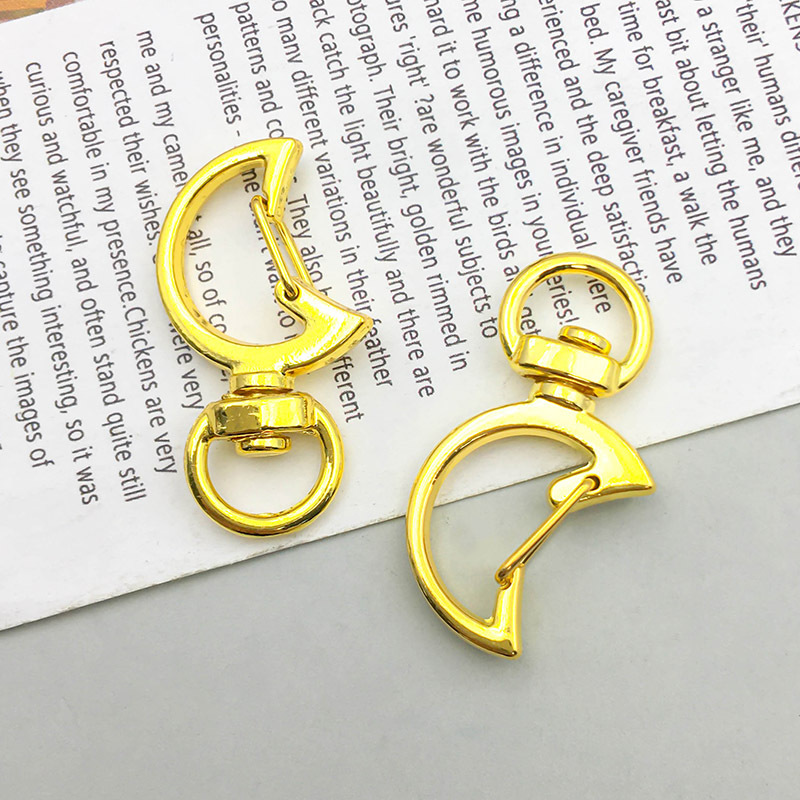 1 Golden Moon Keychain Dog Buckle 17*33mm-3.6g-12845