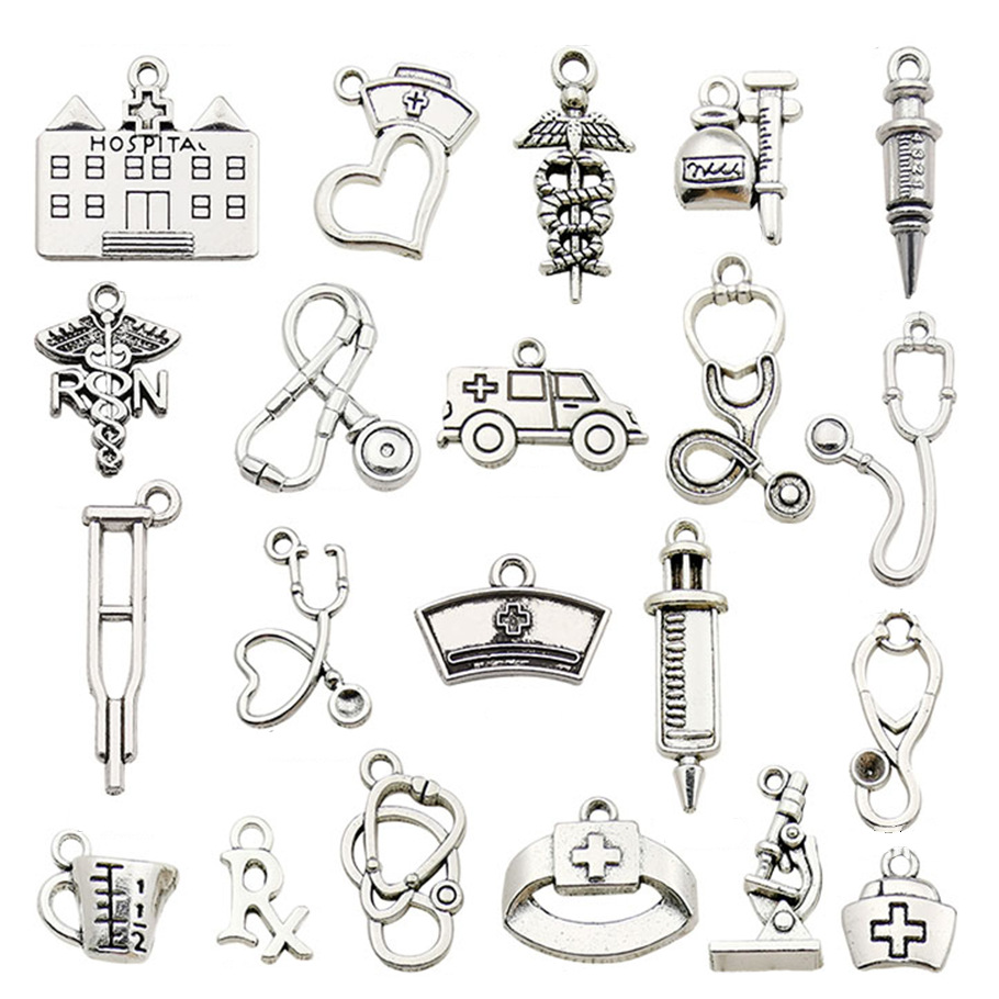 Mix 20pcs Ancient Silver Medical Series-SN03