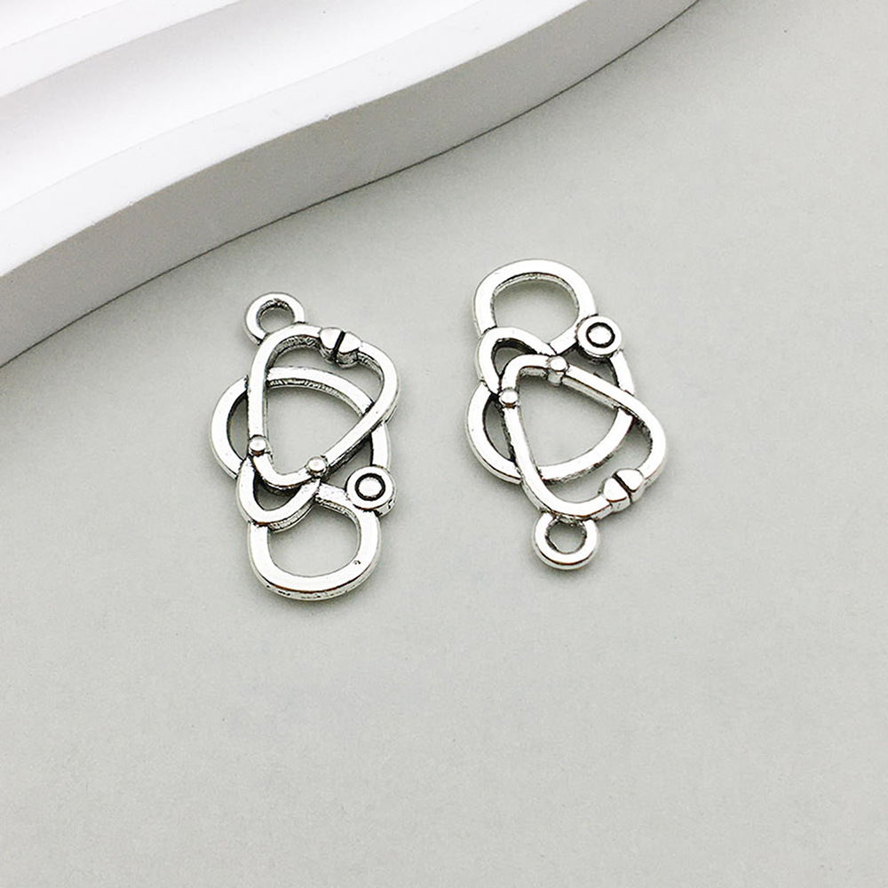 1 ancient silver medical earpiece 12*23mm-1.2g-10433