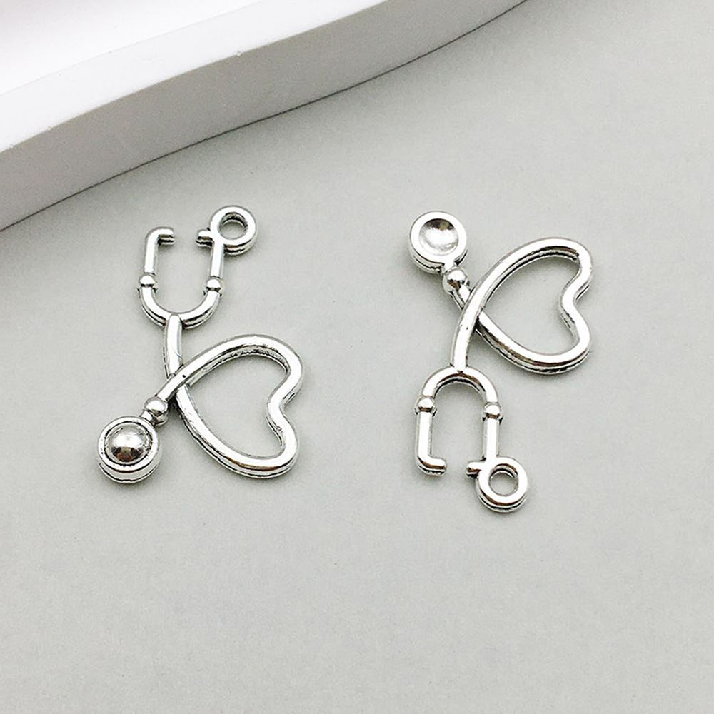 1 ancient silver medical earpiece 14*21mm-0.9g-10436