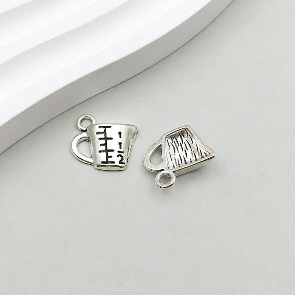 1 ancient silver medical beaker 15*15mm-0.8g-10438