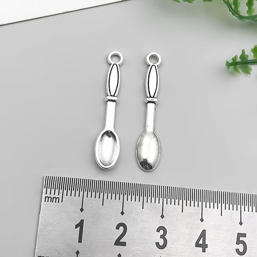 1 ancient silver tableware spoon 6*33mm-0.7g-8836