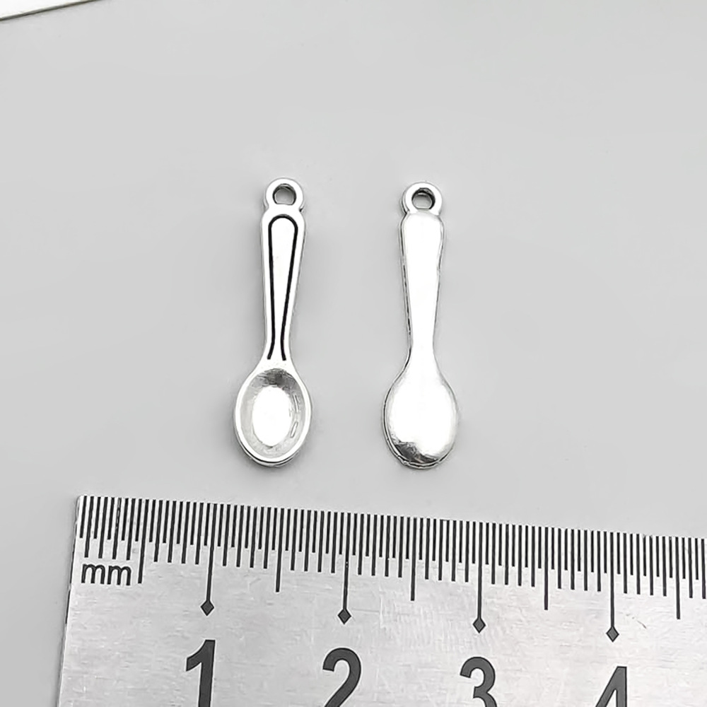 1 ancient silver tableware spoon 6*24mm-0.5g-8837
