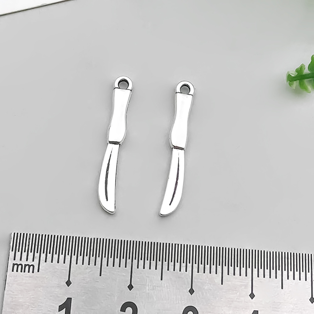 1 ancient silver tableware knife 4*24mm-0.7g-8838