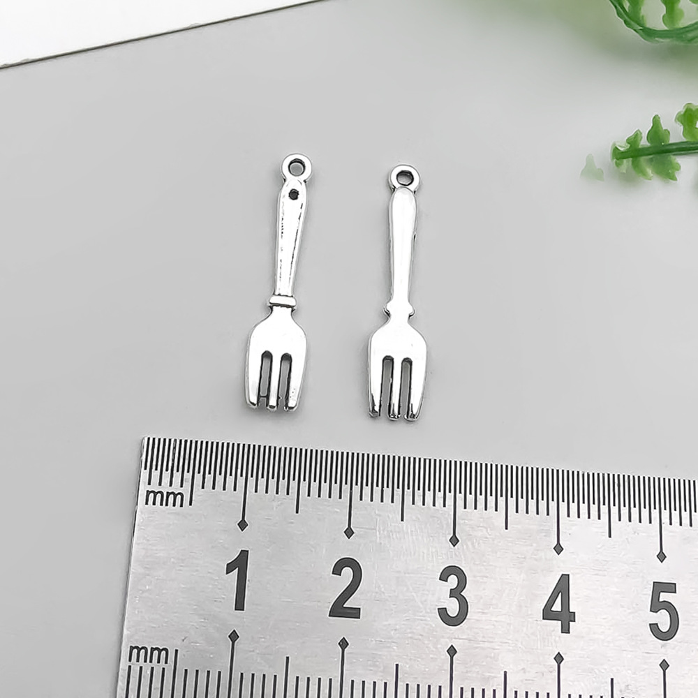 1 ancient silver tableware fork 6*25mm-0.7g-11231