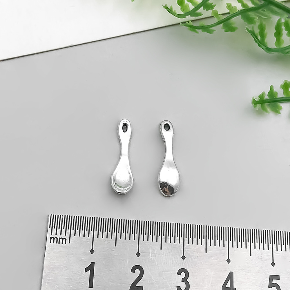 1 ancient silver tableware spoon 5*19mm-0.4g-11273