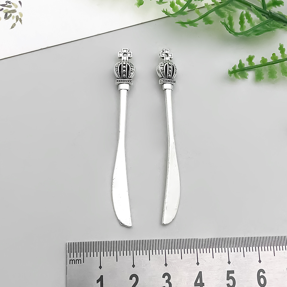 1 ancient silver crown knife 60*7mm-2.3g-18824