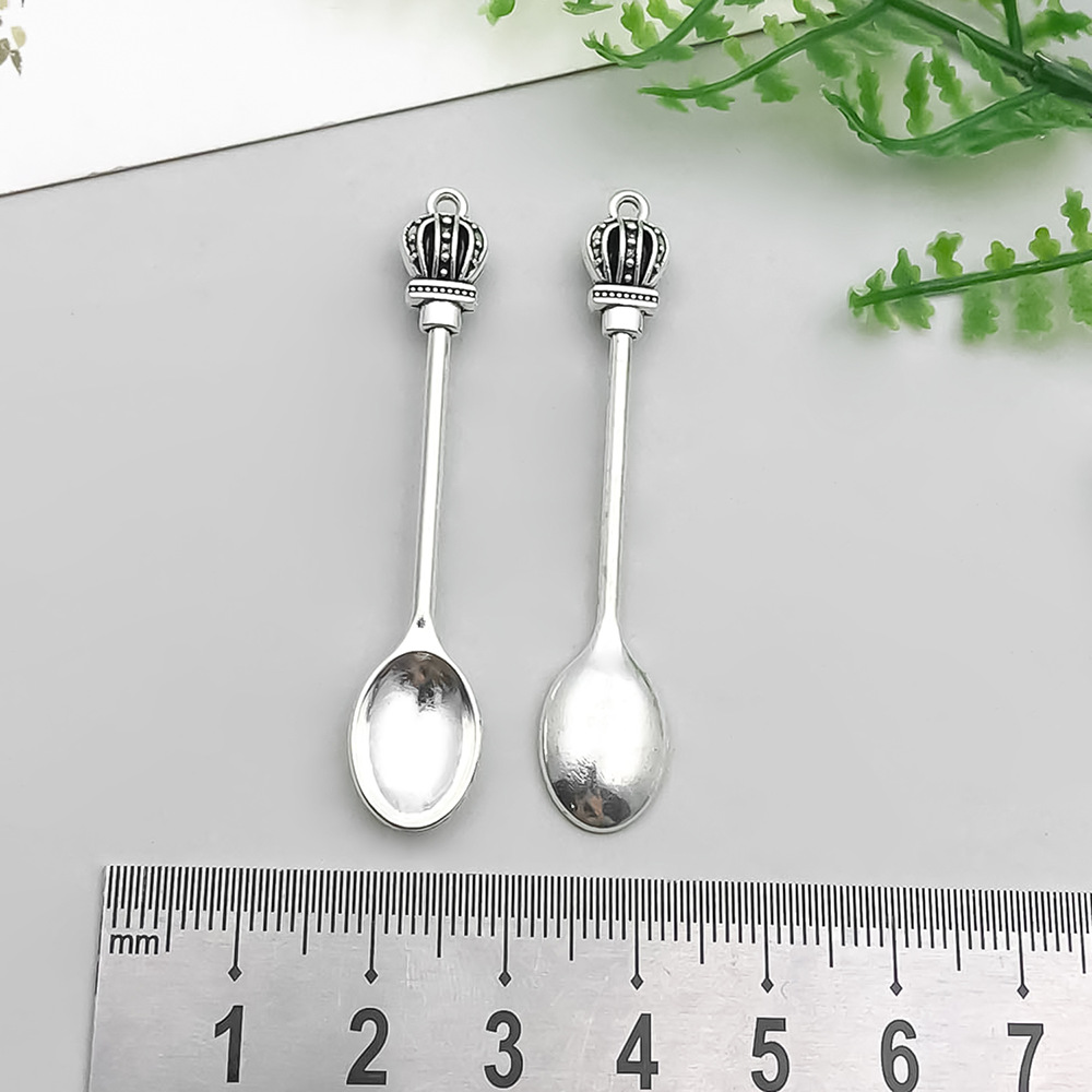 1 ancient silver crown spoon 54*10mm-2.5g-18825