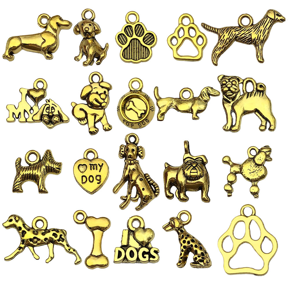Mix 20pcs ancient gold dogs series-23g-sn858