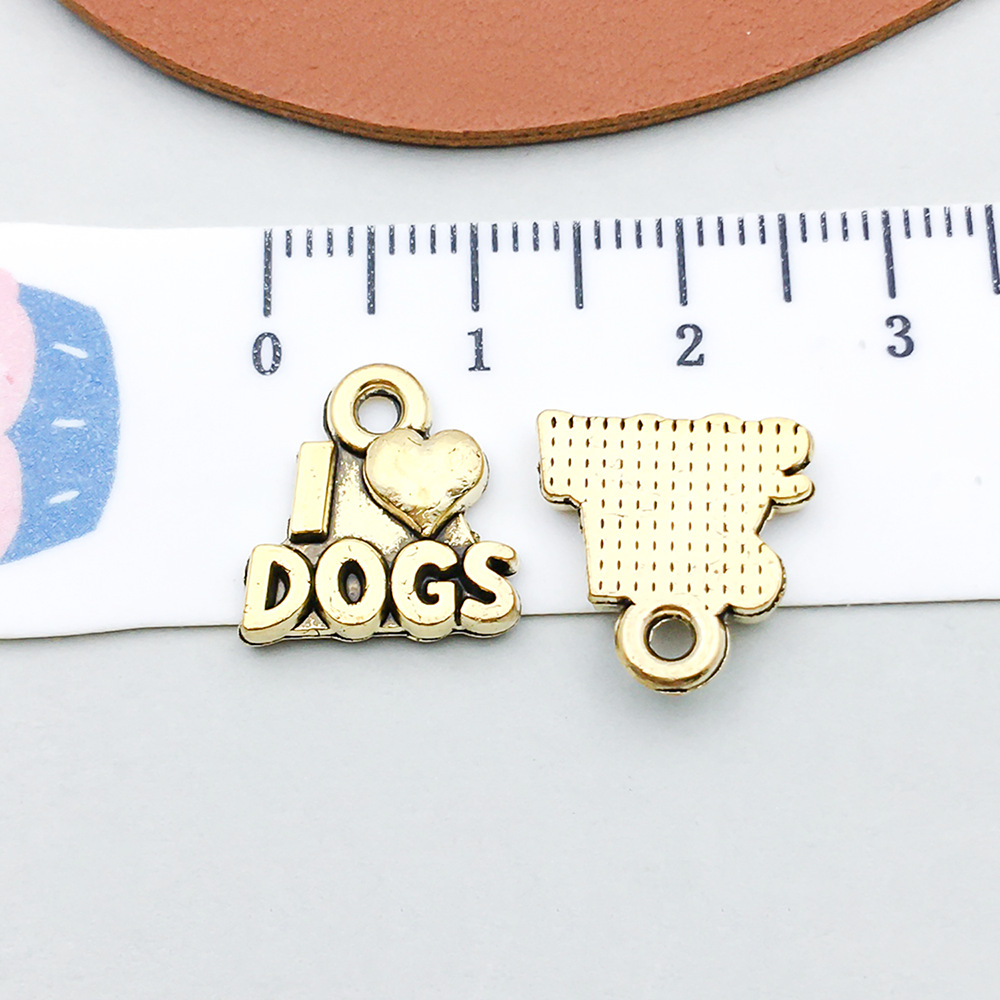 1 ancient gold letter 13*13mm-1.3g-20555