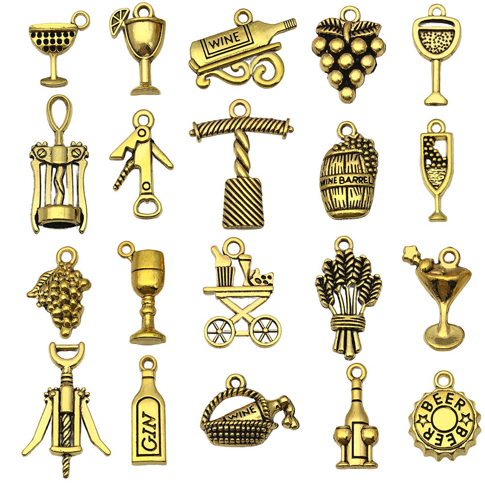 Mix 20pcs ancient gold red wine series-24g-sn870