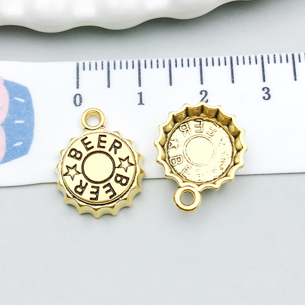 1 ancient gold bottle cap 14*17mm-1.2g-20751