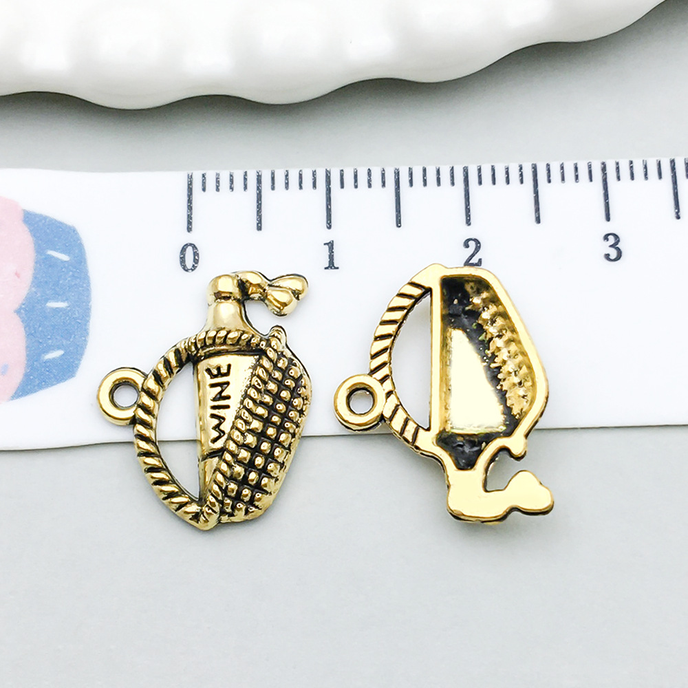 1 ancient gold red wine basket 19*14mm-1.1g-20752