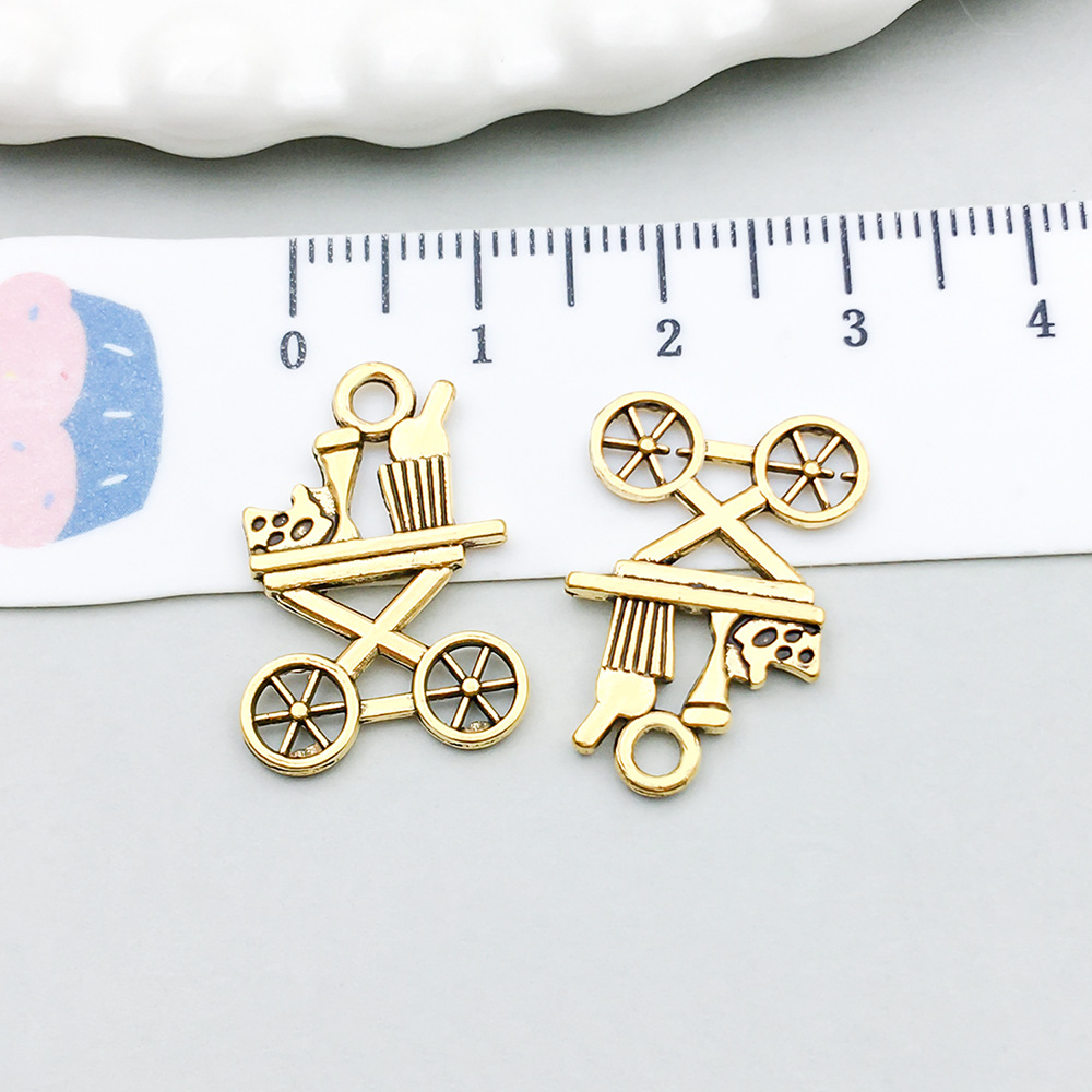 1 ancient gold red wine dining cart 15*21mm-1.2g-20755