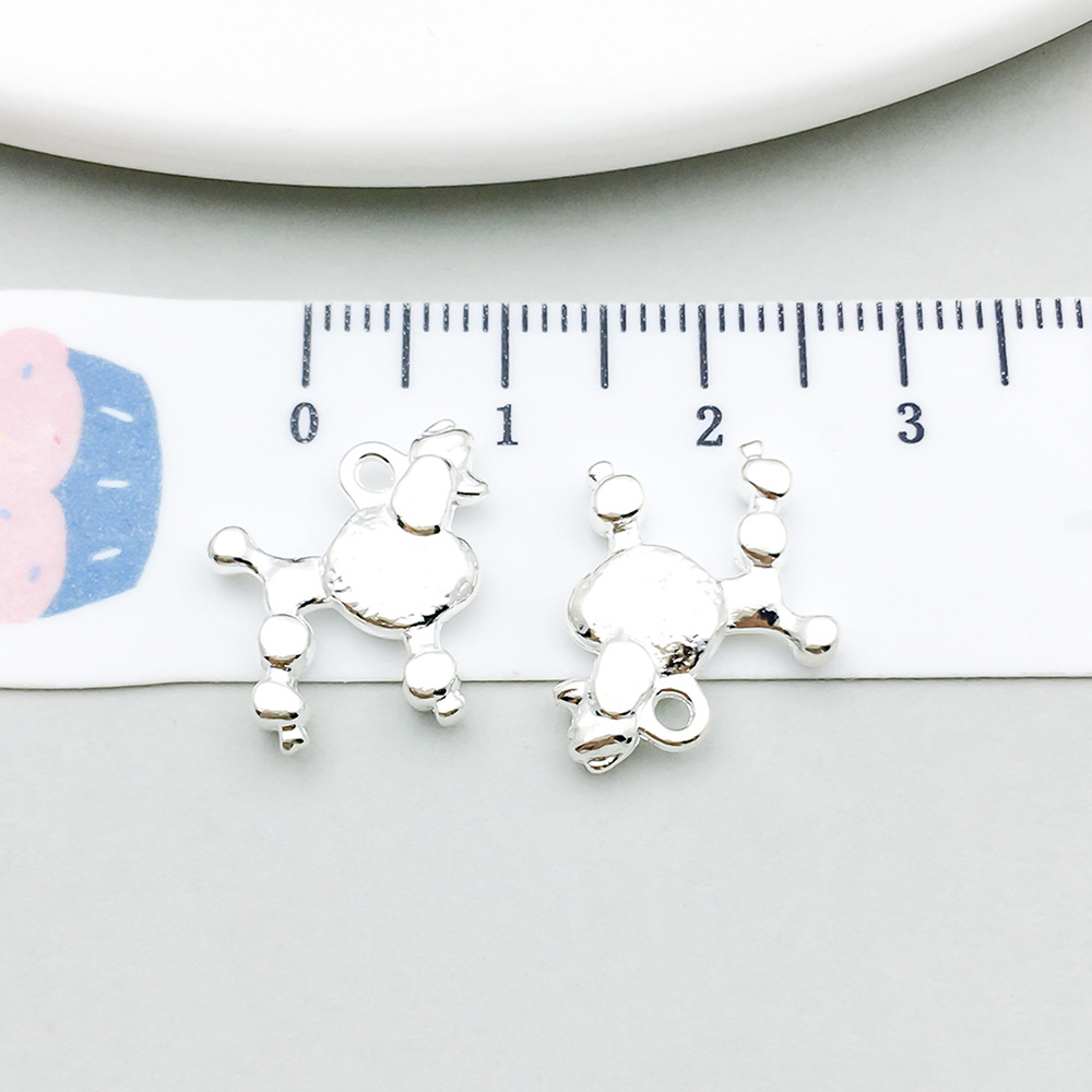 1 bright silver fried dog 15*14mm-1.4g-20536