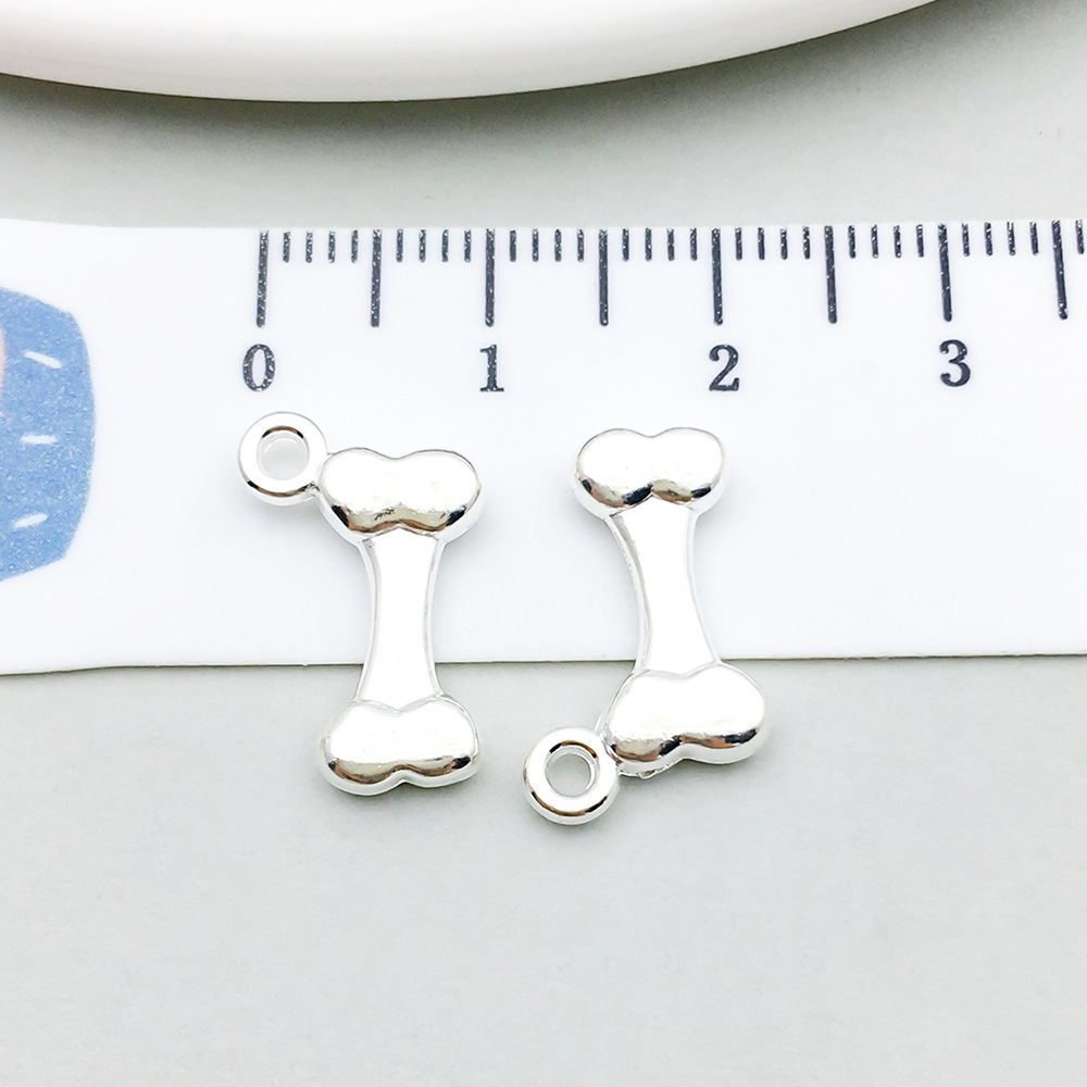 1 bright silver bone 17*11mm-1g-20542
