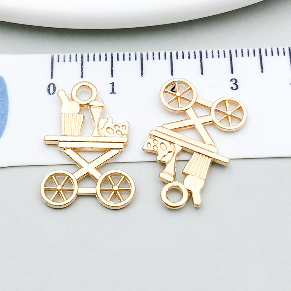 1 kc gold red wine dining cart 15*21mm-1.2g-20814