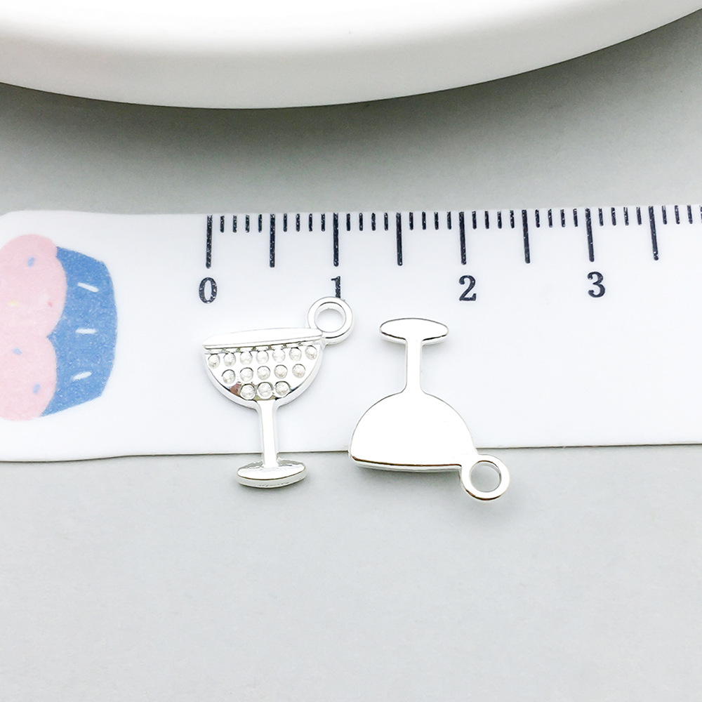 1 bright silver wine glass 12*15mm-0.7g-20787