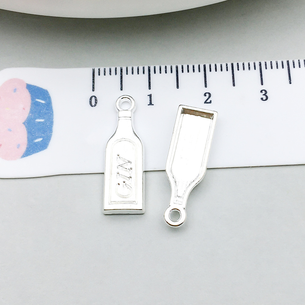 1 bright silver wine bottle 7*20mm-0.9g-20790