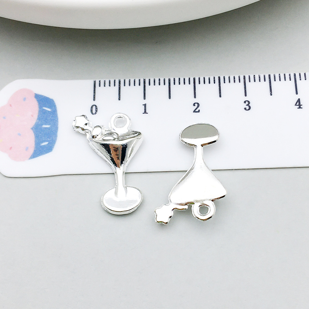 1 bright silver wine glass 13*20mm-1.2g-20793