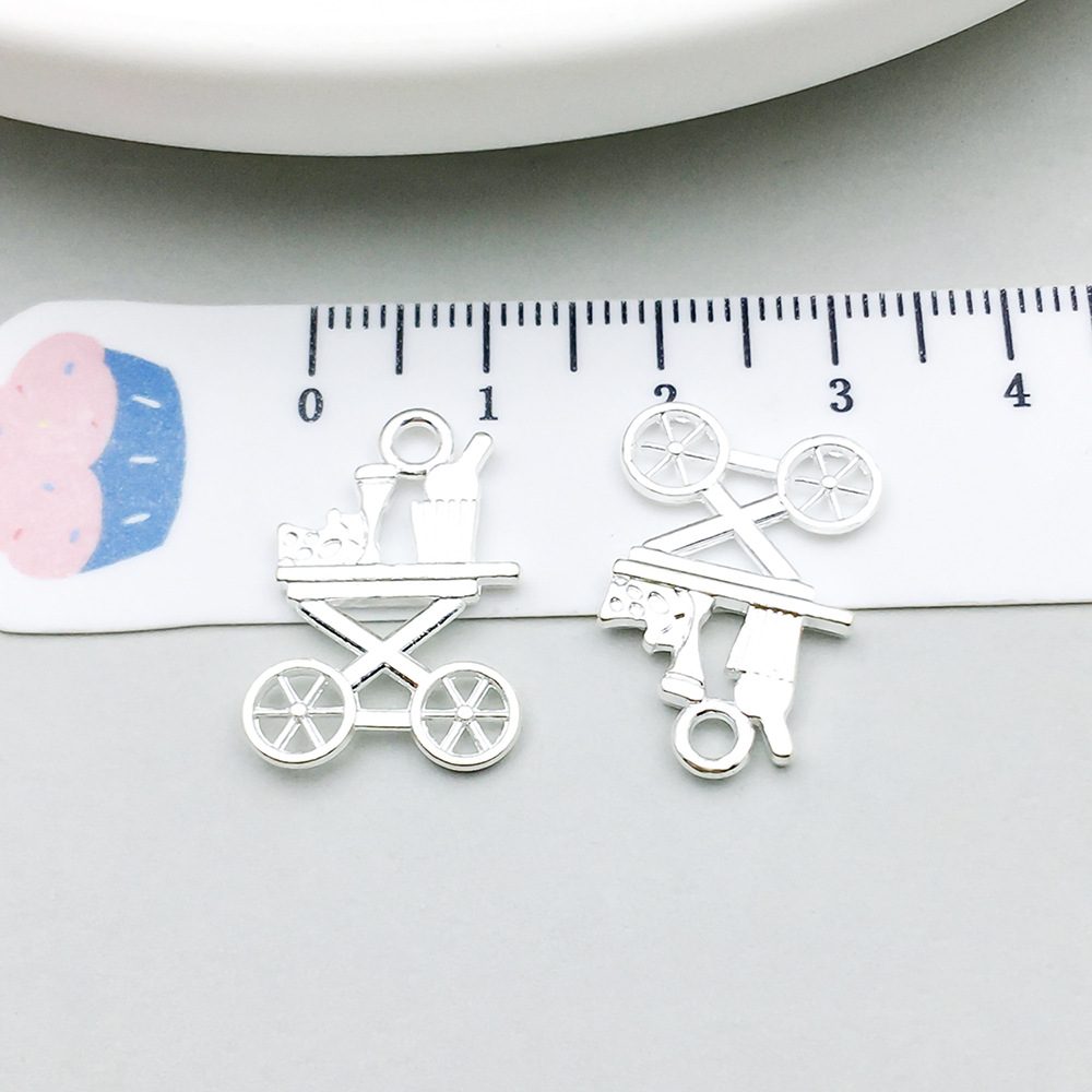 1 bright silver red wine dining cart 15*21mm-1.2g-20795