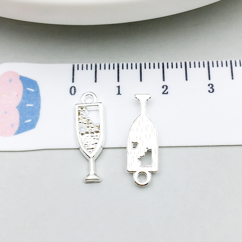 1 bright silver wine glass 6*20mm-0.7g-20800