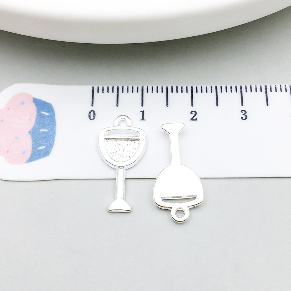 1 bright silver wine glass 9*19mm-0.7g-20802