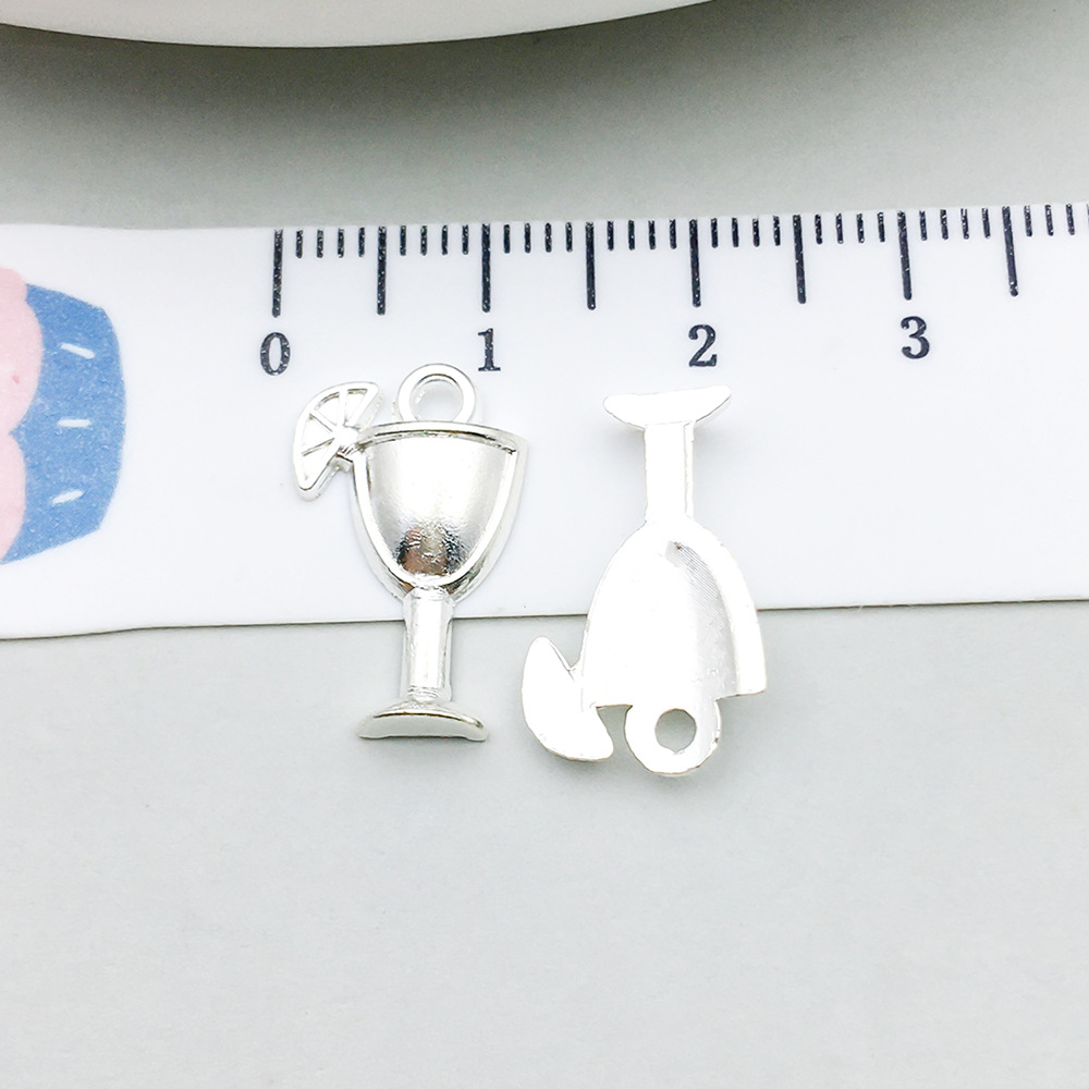 1 bright silver wine glass 10*18mm-0.8g-20806