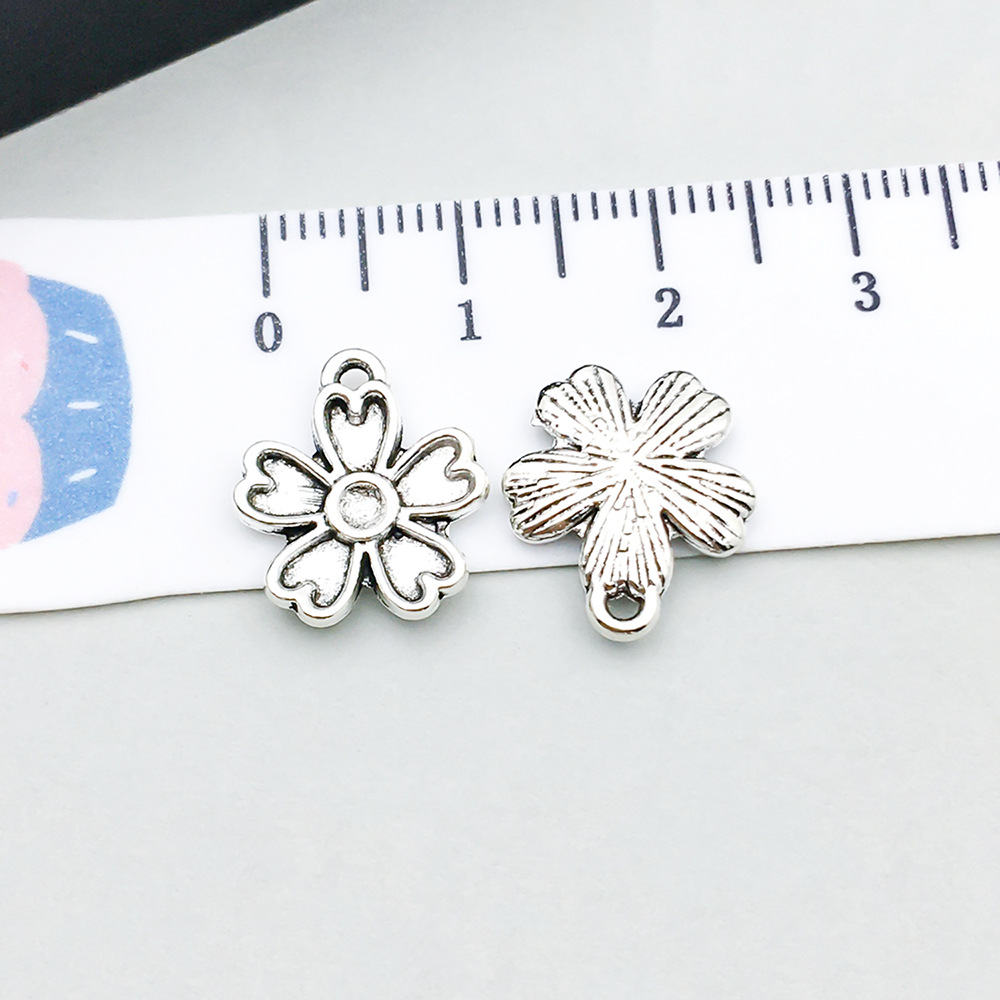 1 ancient silver cherry blossom 12*16mm-0.8g-10401