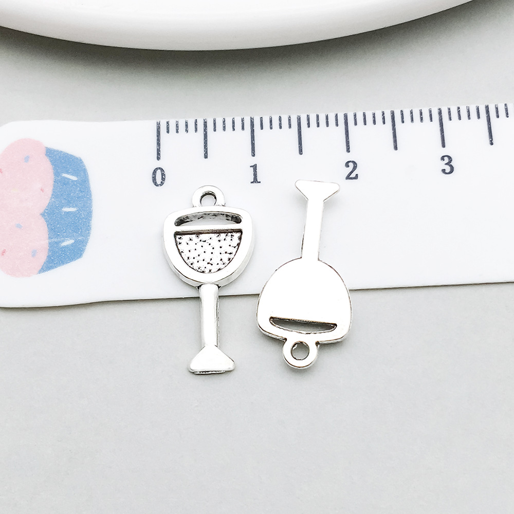 1 ancient silver wine glass 9*19mm-0.7g-10552