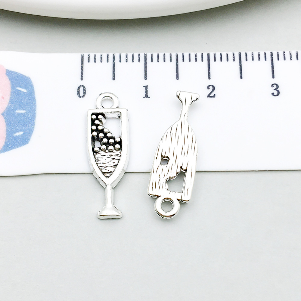 1 ancient silver wine glass 6*20mm-0.7g-10565