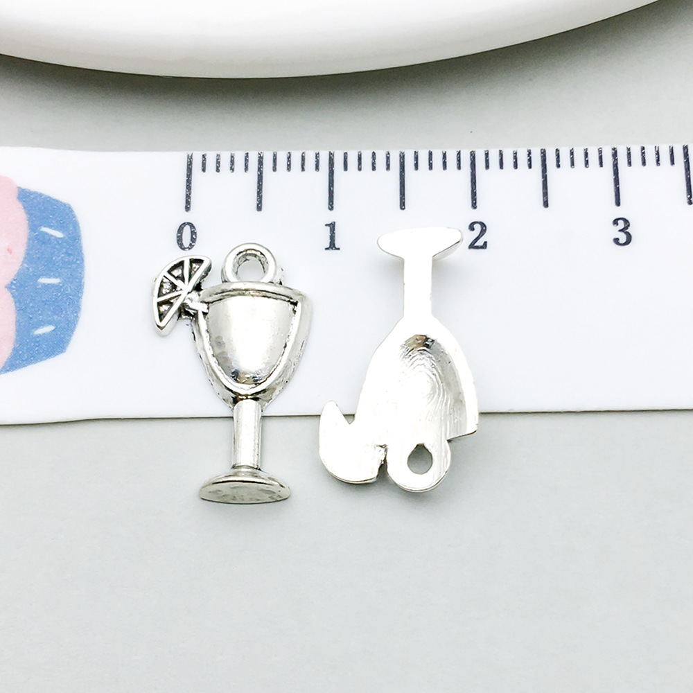 1 ancient silver wine glass 10*18mm-0.8g-12143