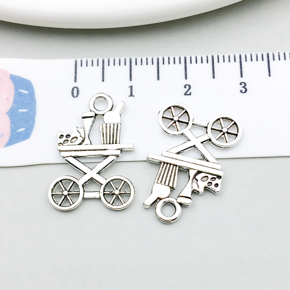 1 ancient silver red wine dining cart 15*21mm-1.2g-12147