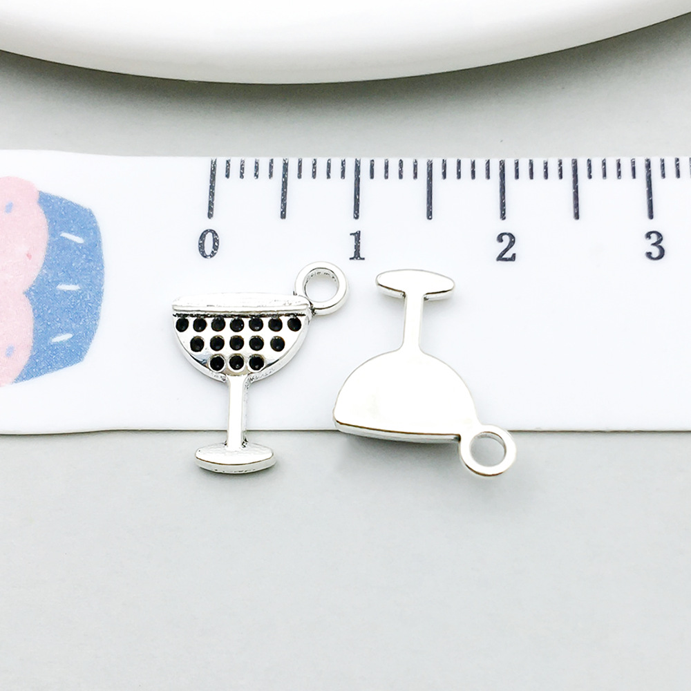 1 ancient silver wine glass 12*15mm-0.7g-20202