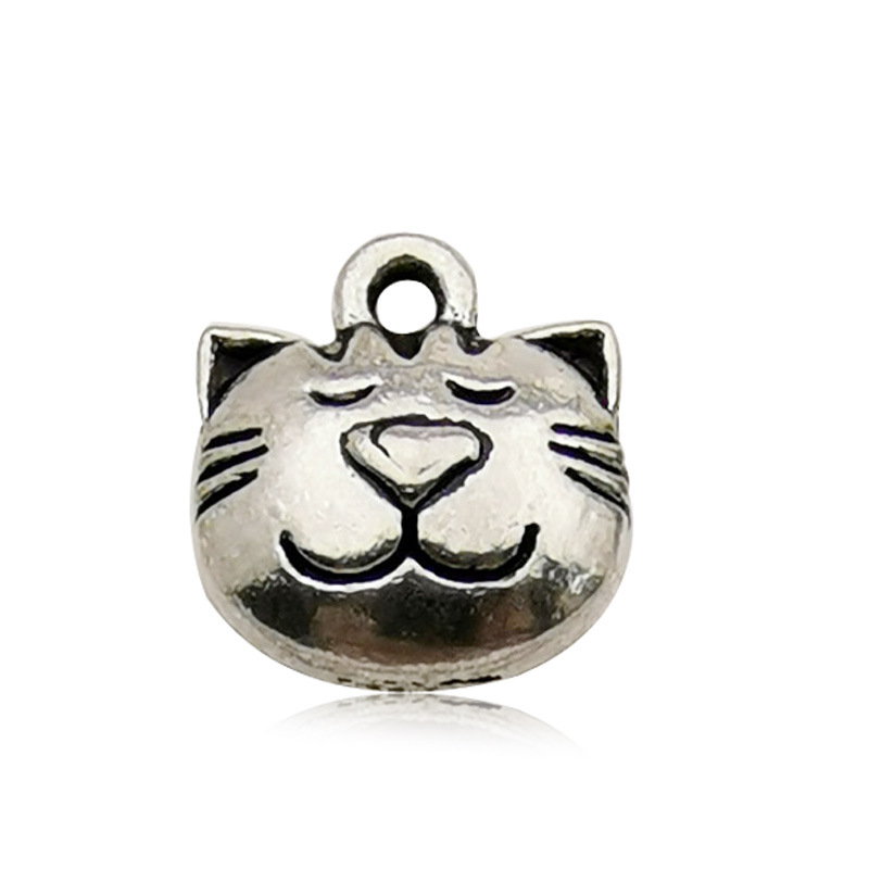 1 ancient silver cat 13x14mm-17379/1g