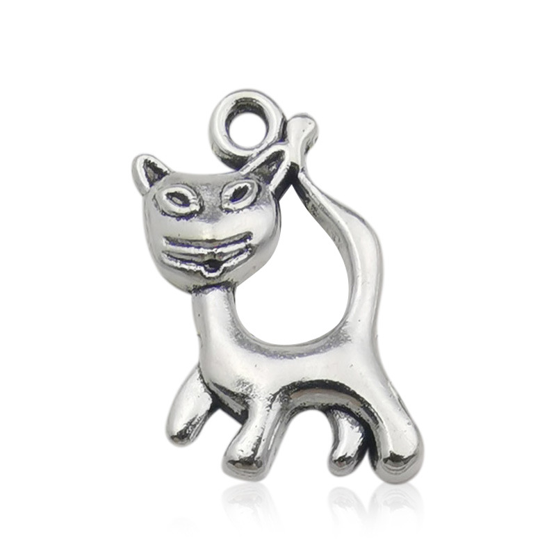 1 ancient silver cat 12x14mm-10870/1.1g
