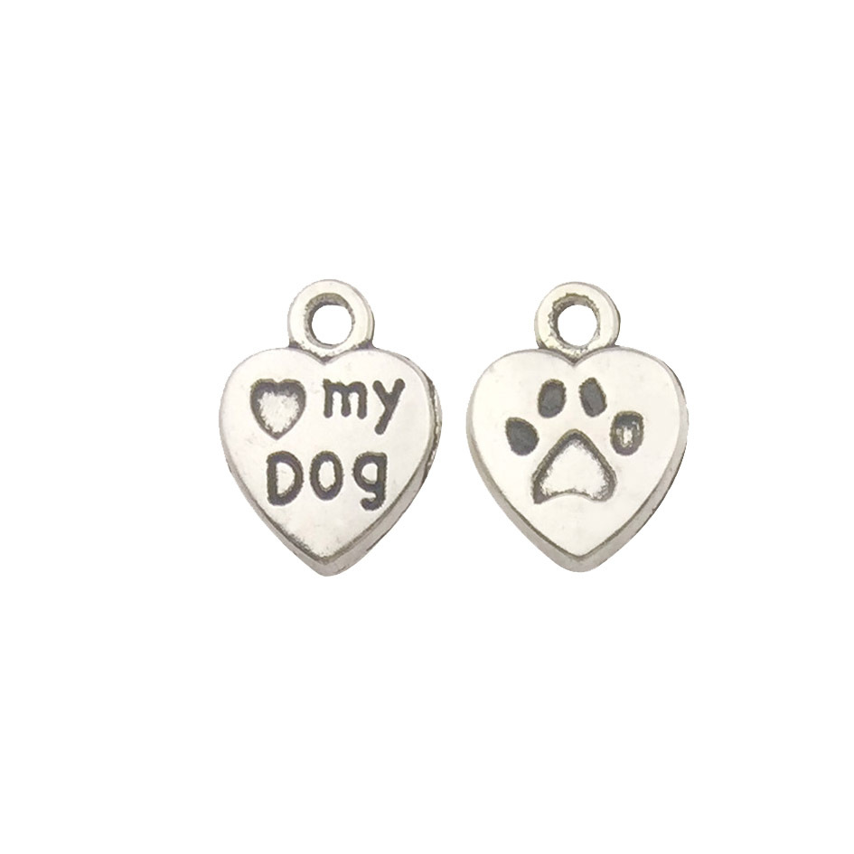 1 my dog heart I love my dog 10 × 13mm-7277/1.2g