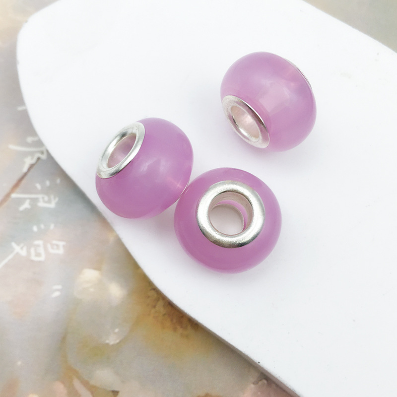 1 13145-purple transparent beads 9*14 hole 5mm