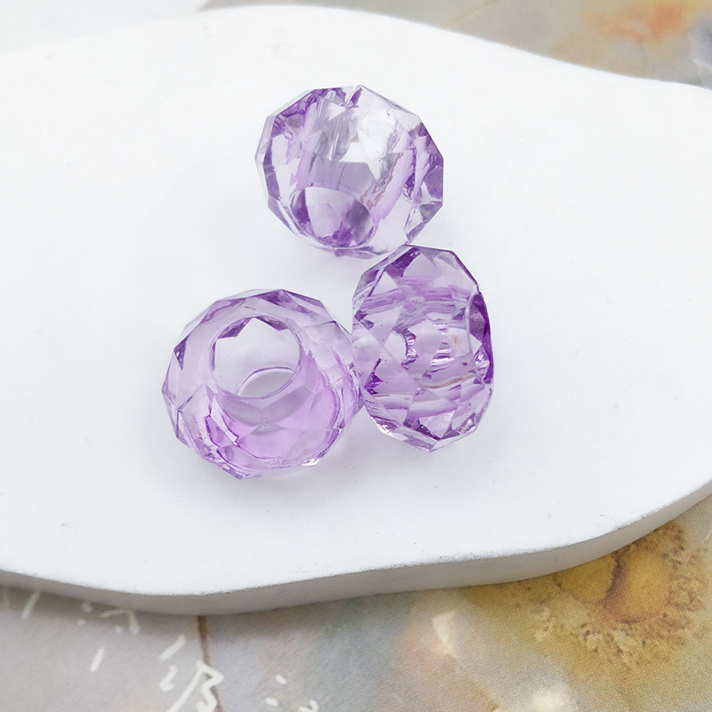 1 14632-purple large hole cut bead 8*14 hole 5.5mm