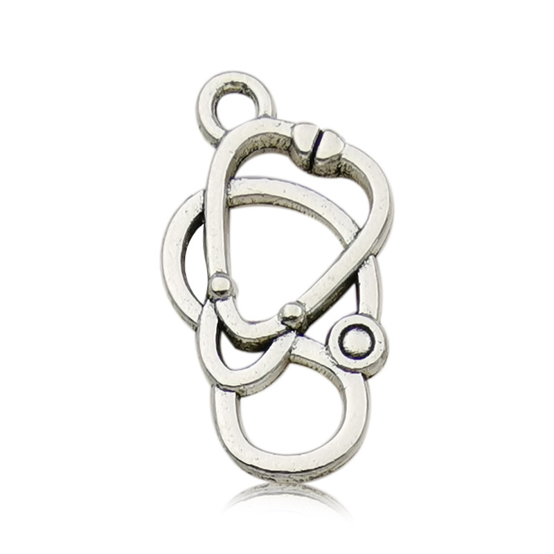 1 ancient silver medical stethoscope 13 × 22mm-10433/1.3g