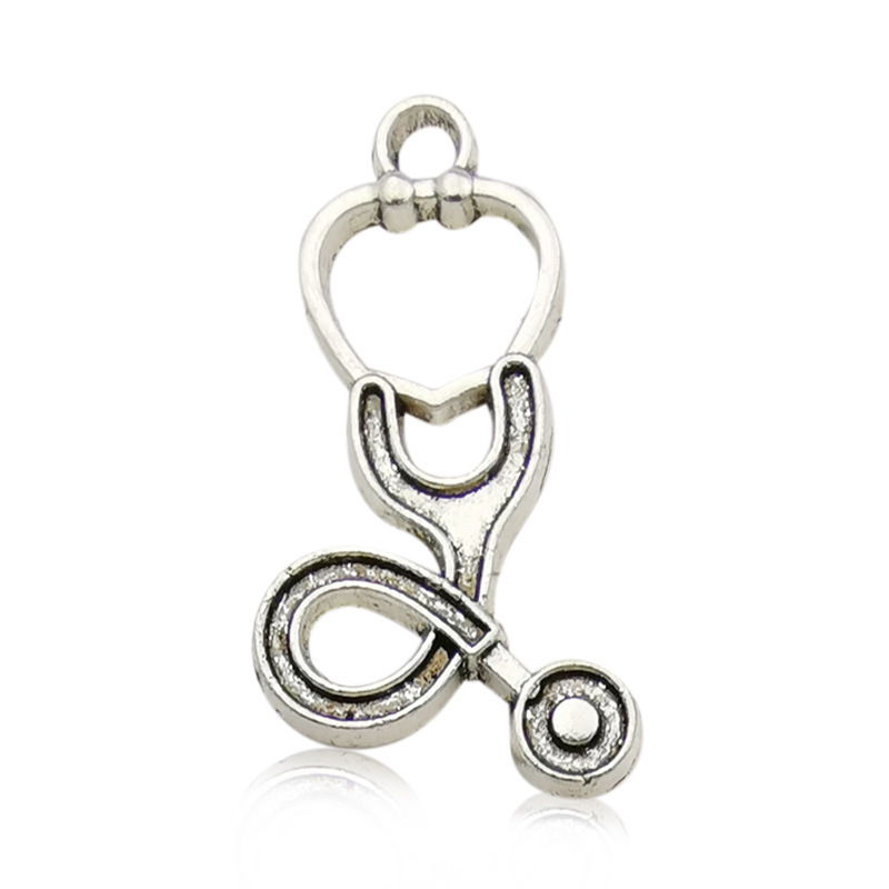 1 ancient silver medical stethoscope 15 × 20mm-10437/1.1g