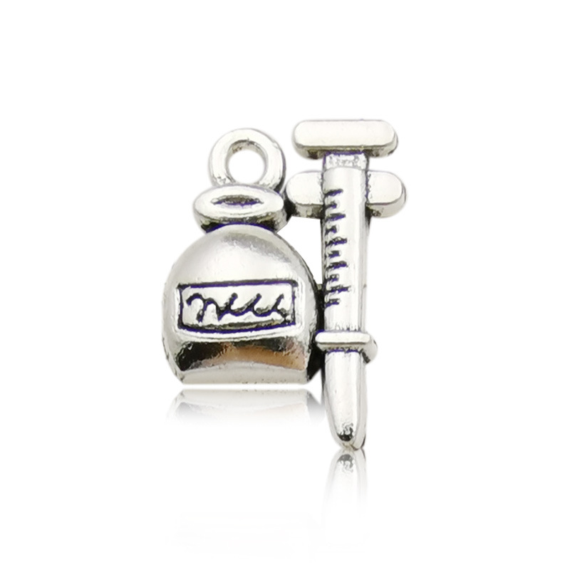 1 ancient silver medical syringe 13 × 18mm-10439/1.3g