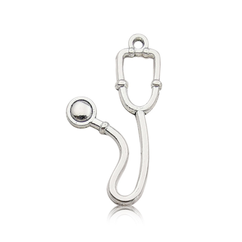 1 ancient silver medical stethoscope 15 × 27mm-10604/1.2g