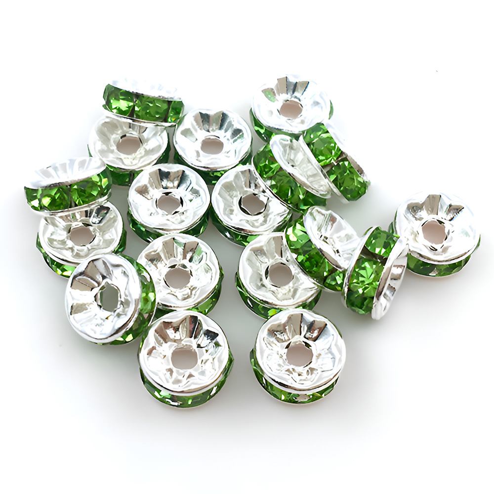 1 green iron round spot drill spacer bead 6mm-14663-0.12g